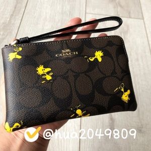 Coach X Peanuts Wristlet with Woodstock